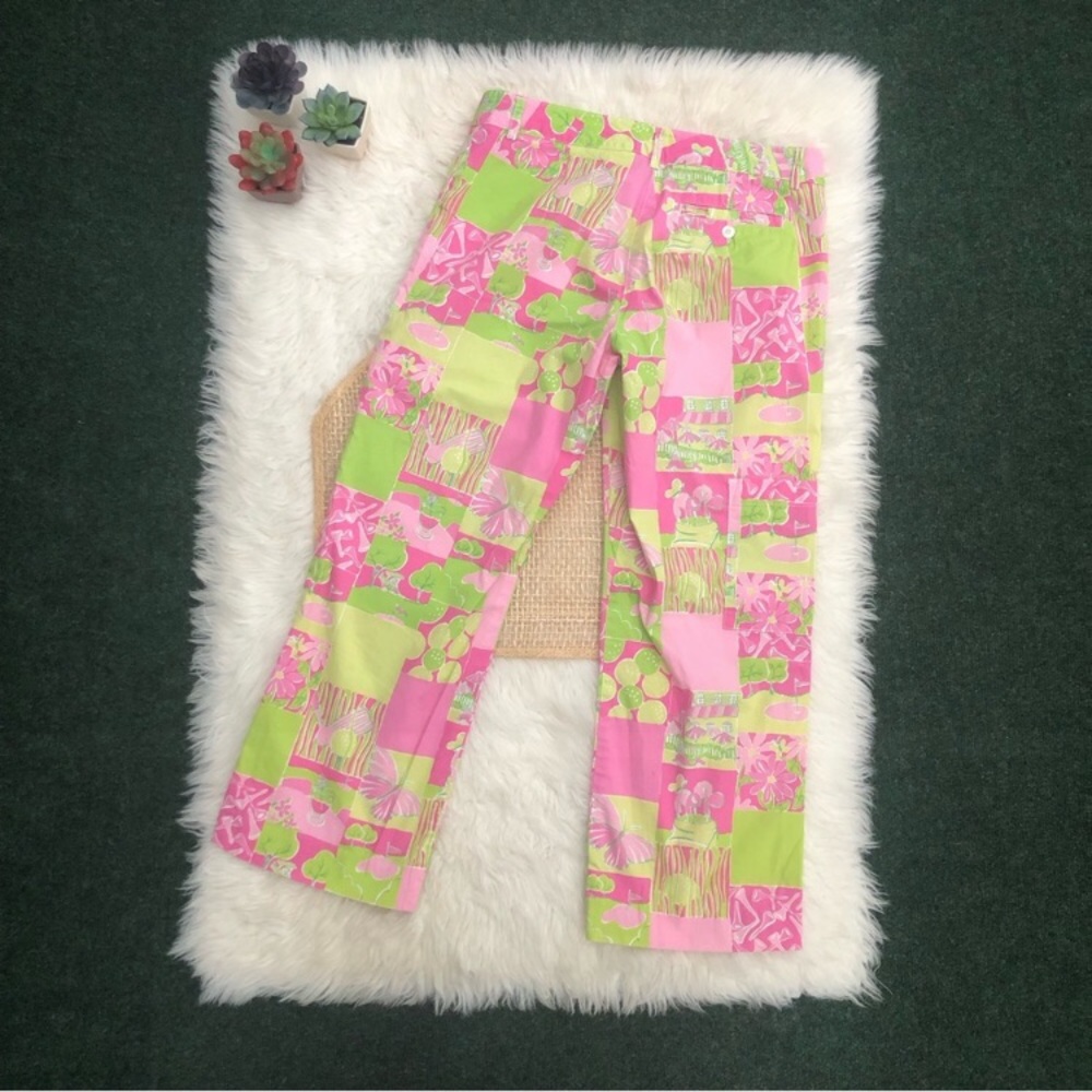 Lilly Pulitzer Golf Patchwork Print Capri Pants - image 4